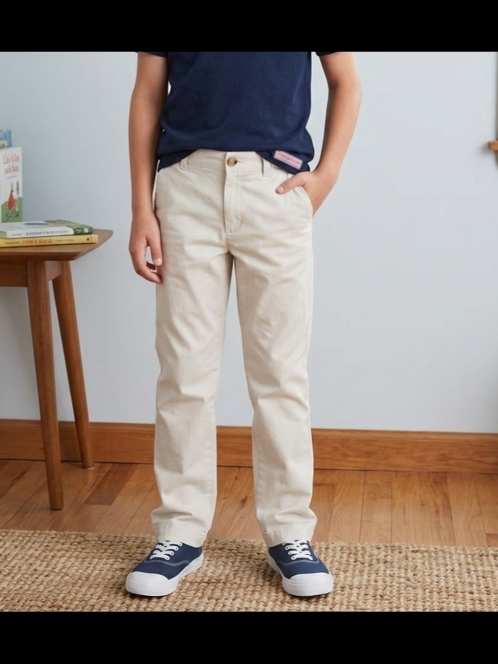 Vineyard Vines Boys Straight  Pants in Cream